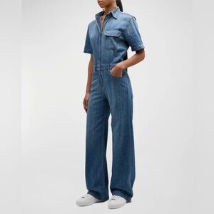 Rivet Utility Girlfriend Denim Jumpsuit (Med)